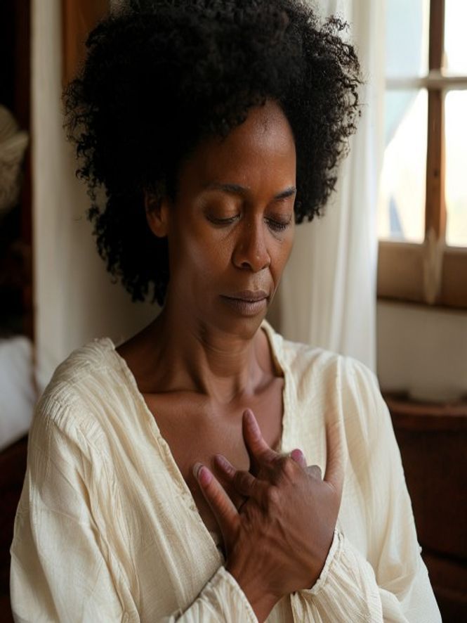 A hand resting, simple presence